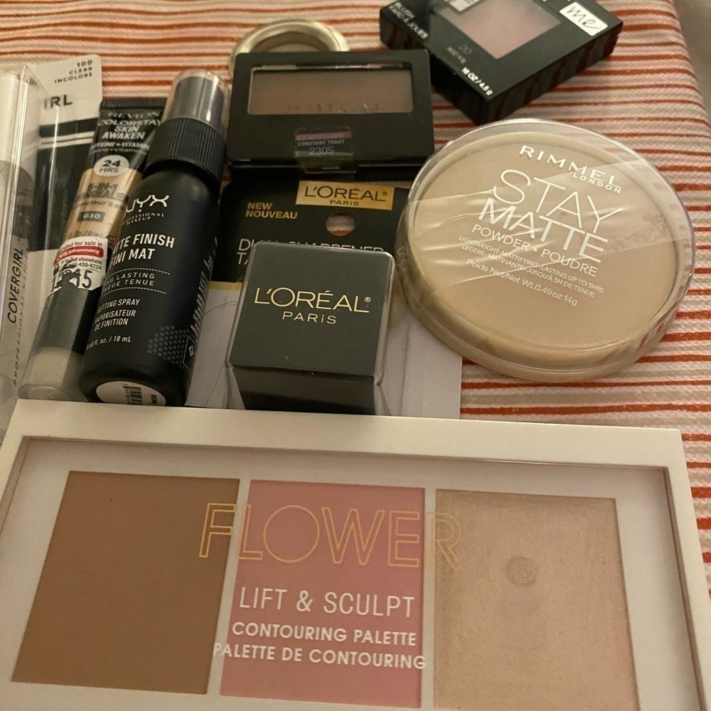 8 PIECE LOT OF MAYBELLINE, LOREAL, FLOWER, NYX, REVLON, COVERGIRL, RIMMEL MAKEUP - Picture 4 of 4
